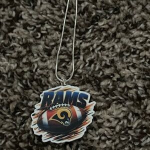 Rams Football Pendant Necklace